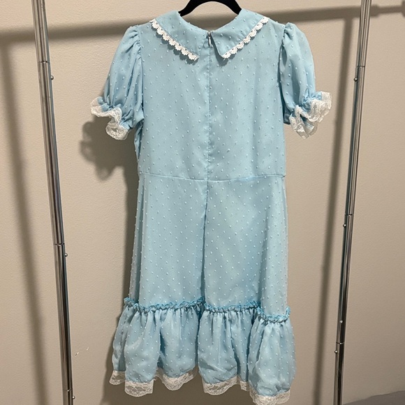 Light Blue Dress with Lace Trim - Picture 2 of 3